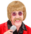 Blond 60S Music Man Wig With Moustache & Glasses In Box