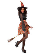 Vintage Witch Costume Womens Orange Dress