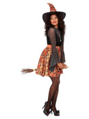 Vintage Witch Costume Womens Orange Dress