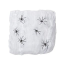 Giant Spider Web Decoration White with 6 Spiders Halloween Outdoor Decor 1