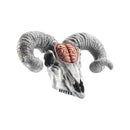 Latex Rams Skull Prop with Exposed Brain Adult Natural 2