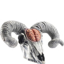 Latex Rams Skull Prop with Exposed Brain Adult Natural 1
