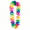 Lei Fluorescent Multi Colour Large Petals Costume Accessory 1