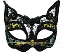 Leopard Mask on Headband Transparent Black Lace 1