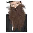 Long Beard and Tash Adult Brown Fake Hair Costume Accessory 1