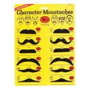Mens Moustaches Black 6 Assorted Cd 12 and Beards Male On Card Halloween Costume_1 MB021