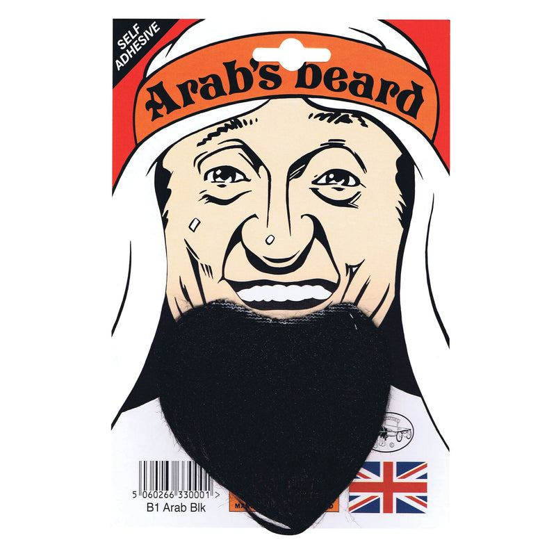 Mens Goatee Arab Beard Black Moustaches and Beards Male Halloween Costume_1 MB038
