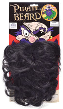 Mens Pirate Beard Wavy Black Moustaches and Beards Male Halloween Costume_1 MB050