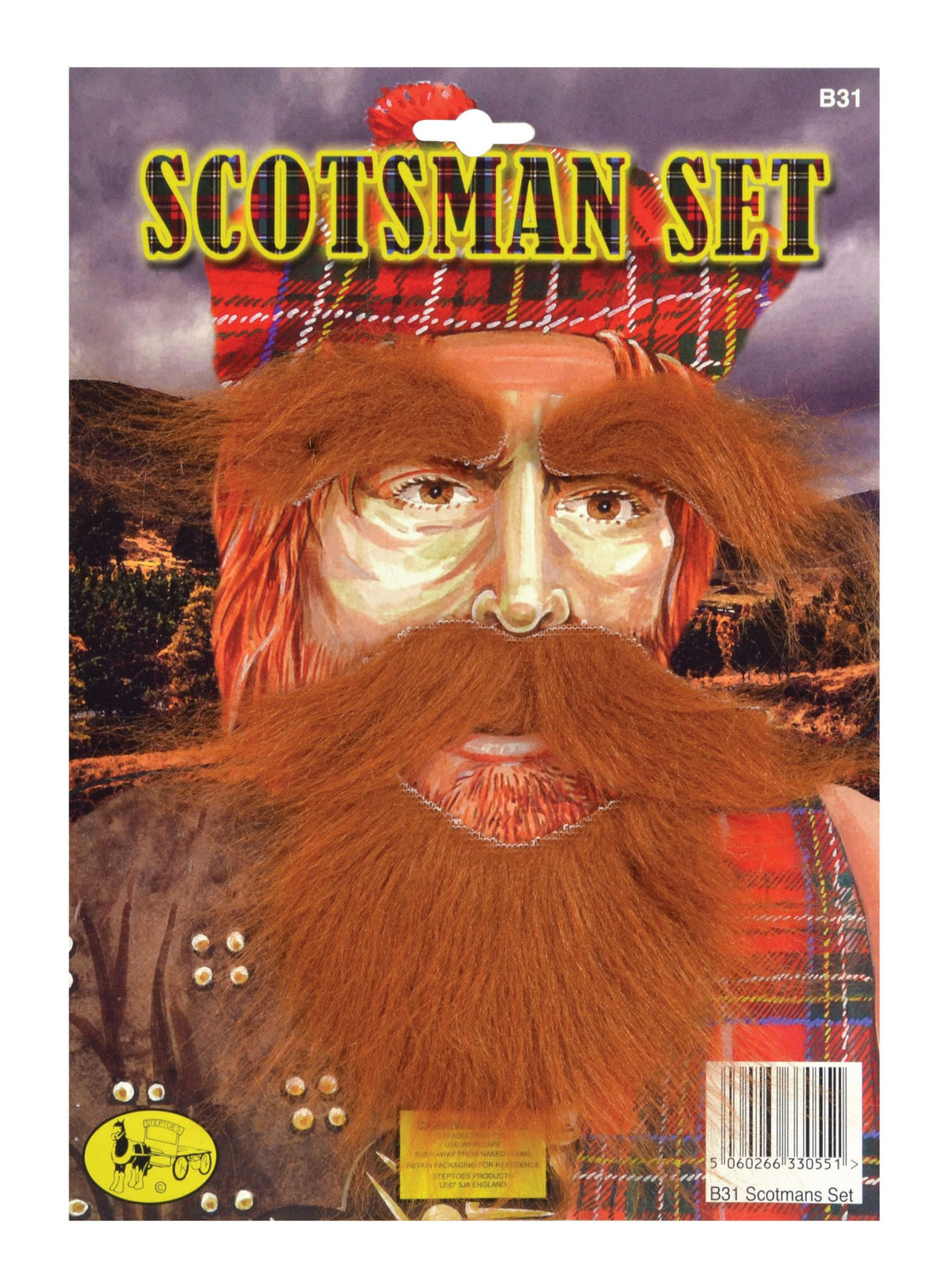 Mens Scotsman Set Beard Tash Eyebrows Beards Male Halloween Costume Mens Scotsman Set Beard Tash Eyebrows Beards Male Halloween Costume