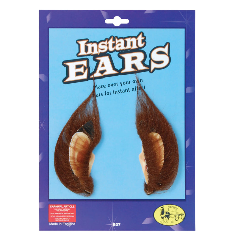 Mens Instant Ears & Brown Hair Miscellaneous Disguises Male Halloween Costume_1 MD153