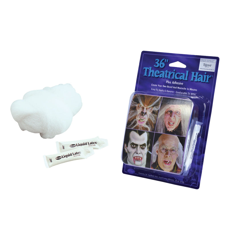 Theatrical Hair 36" White Make Up Unisex_1 MU126