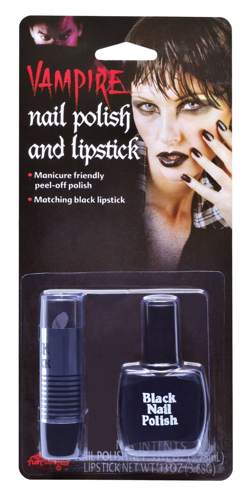 Black Nail Polish & Lipstick Make Up Unisex_1 MU131