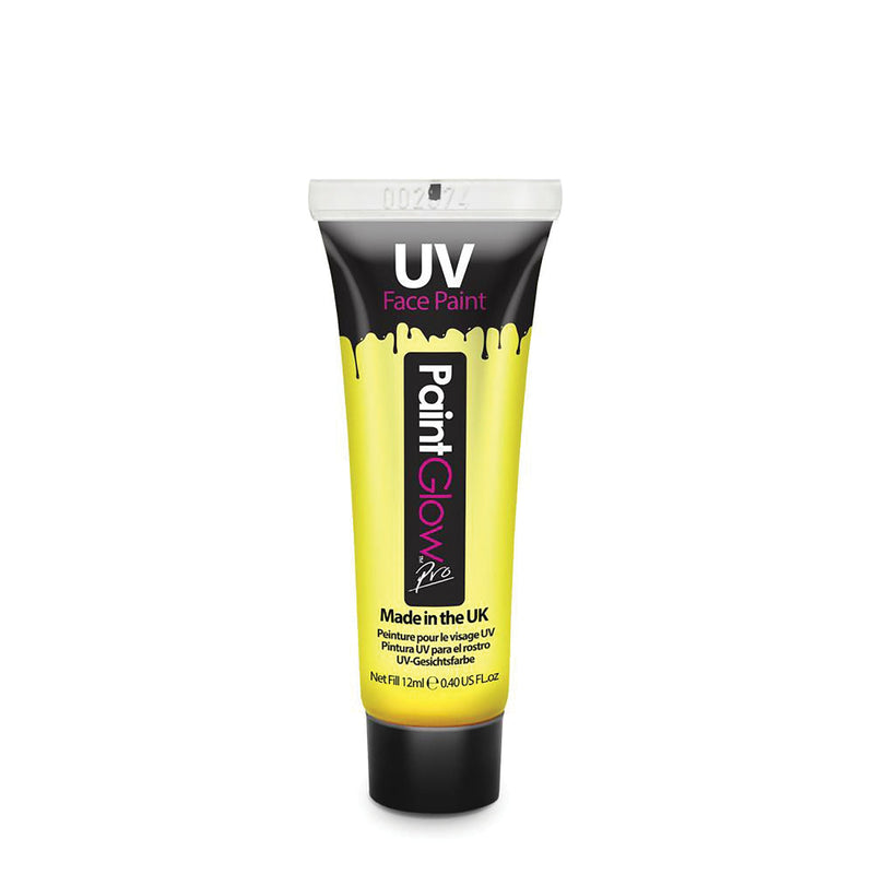 UV Neon Face + Body Paint Yellow 10ml Make Up Unisex_1 MU249