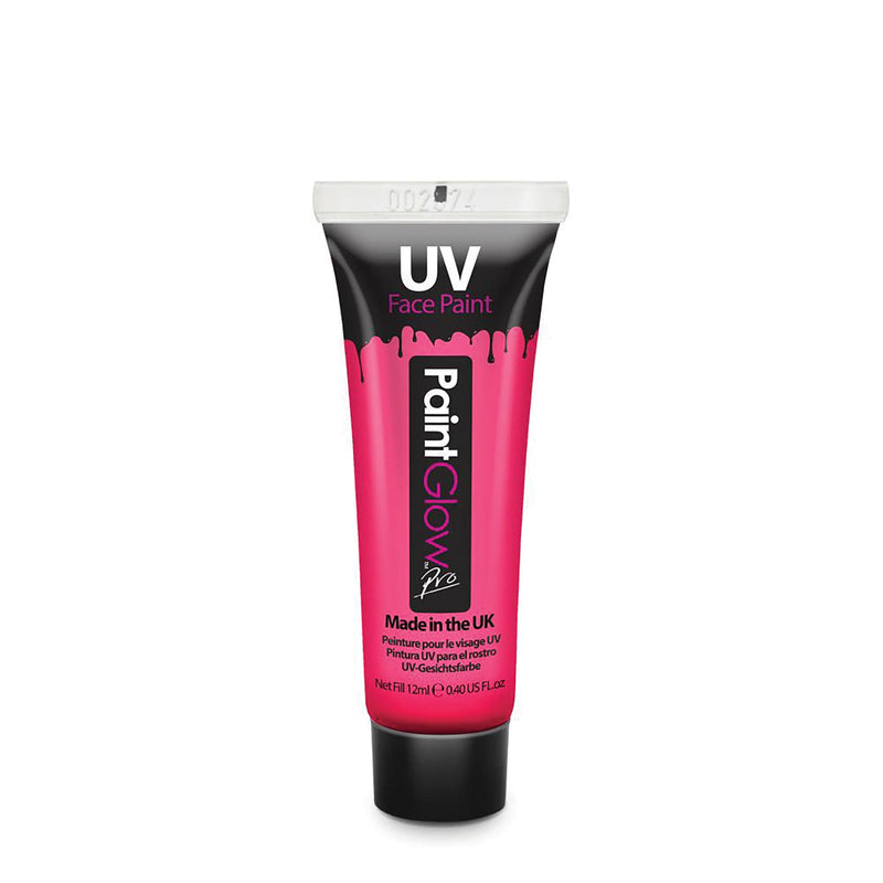 UV Neon Face + Body Paint Pink 10ml Make Up Unisex_1 MU252