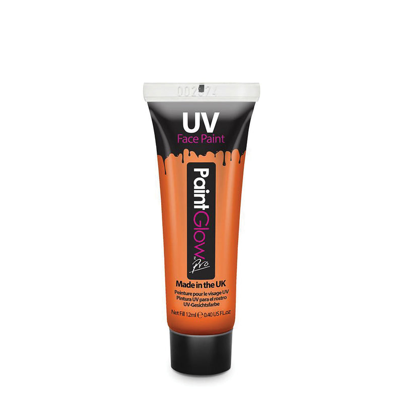 UV Neon Face + Body Paint Orange 10ml Make Up Unisex_1 MU253