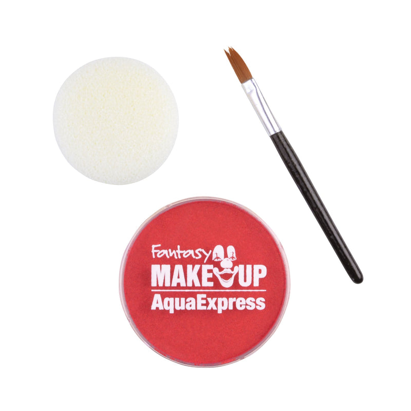 Aqua Makeup Red 15 With Sponge + Brush Make Up Unisex_1 MU294