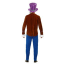 Mad Hatter Costume Adult Multi Coloured Jacket Trousers Hat 2