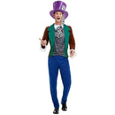 Mad Hatter Costume Adult Multi Coloured Jacket Trousers Hat 1