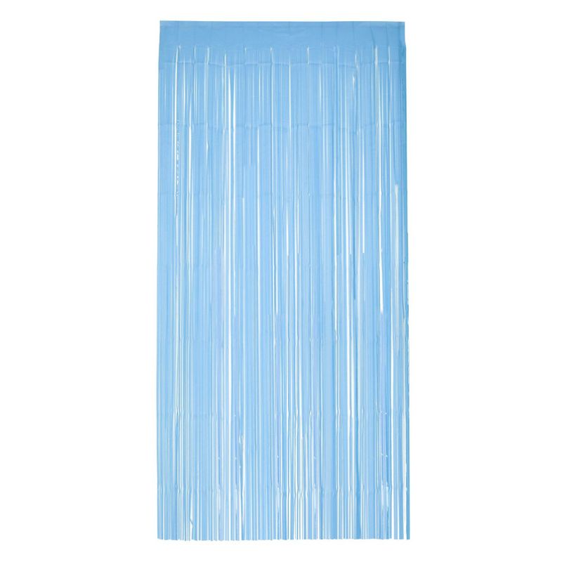 Matt Fringe Curtain Backdrop Baby Blue Adult_1