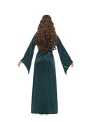 Medieval Maid Costume Adult Green Dress Headband with Attached Jewel 3