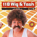 Mens 118 Wig + Tash Set Wigs Male Halloween Costume 2