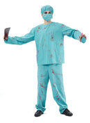 Mens Blood Splatter Surgeon Adult Costume Male Halloween 1