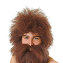 Mens Caveman Wig + Beard Set Wigs Male Halloween Costume 1