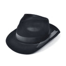 Mens Gangster Hat Black Flock Hats Male Halloween Costume 1