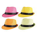 Mens Gangster Straw Hat Assorted Colours Costume Accesories Male Halloween 1
