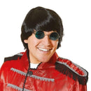 Mens Groovy 60s Wig Black Wigs Male Halloween Costume 1