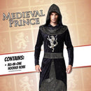 Mens Medieval Prince Hooded Robe Adult Costume Male 2