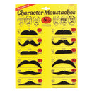 Mens Moustaches Black 6 Assorted Cd 12 and Beards Male On Card Halloween Costume 1