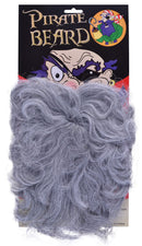 Mens Pirate Beard Wavy Grey Moustaches and Beards Male Halloween Costume 1