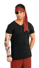 Mens Pirate Tattoo Sleeve Costume Accessories Male Halloween 1