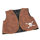 Mens Pirate Waistcoat Brown Distressed Costume Accessories Male Halloween 1