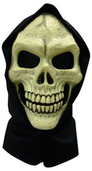 Mens Skull Hooded Mask PVC Plastic Masks Cardboard Male Halloween Costume 1