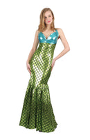 Mermaid Costume Green Scaled Dress 1