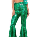 Mermaid Flared Trousers Adult Green 1