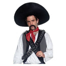 Mexican Bandit Sombrero Authentic Adult Black 1