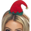 Mini Elf Hat Adult Red on Headband Costume Accessory 2