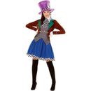 Miss Mad Hatter Costume Adult Alice In Wonderland Multi Coloured 1