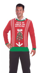 Mistletoe Sweater Adult Red Christmas Jumper 1
