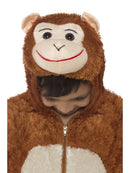 Monkey Costume Kids Brown Jumpsuit with Hood 3