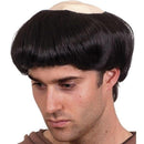 Monks Wig Adult Black Rubber Top Costume Accessory 1