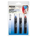Moon Creations Body Crayons 3 Off 3.5g Country Patriot Colours Costume Make Up 19