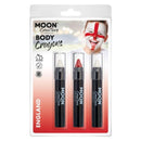 Moon Creations Body Crayons 3 Off 3.5g Country Patriot Colours Costume Make Up 21