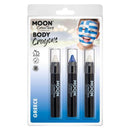 Moon Creations Body Crayons 3 Off 3.5g Country Patriot Colours Costume Make Up 24