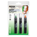 Moon Creations Body Crayons 3 Off 3.5g Country Patriot Colours Costume Make Up 25