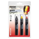 Moon Creations Body Crayons 3 Off 3.5g Country Patriot Colours Costume Make Up 1