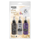 Moon Glitter Holographic Fabric Paint Black Silver Purple Costume Make Up 1